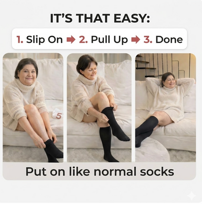 Venevira™ Flow Kompression Socken für Breite Waden