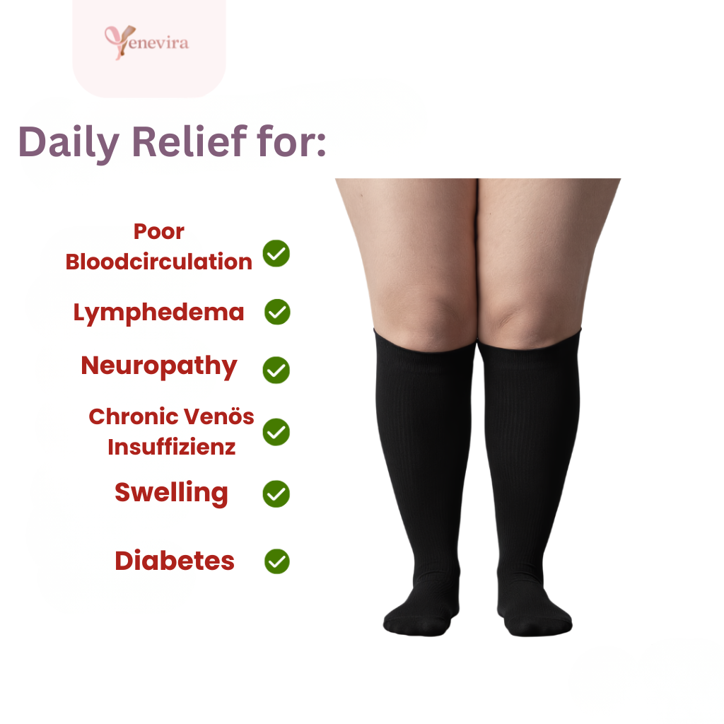 Venevira™ Flow Kompression Socken für Breite Waden